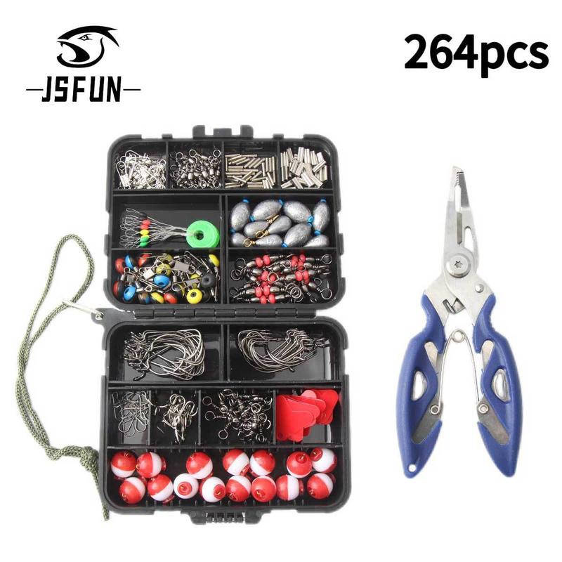 Set momeli de pescuit 264 piese cu cârlige și accesorii
